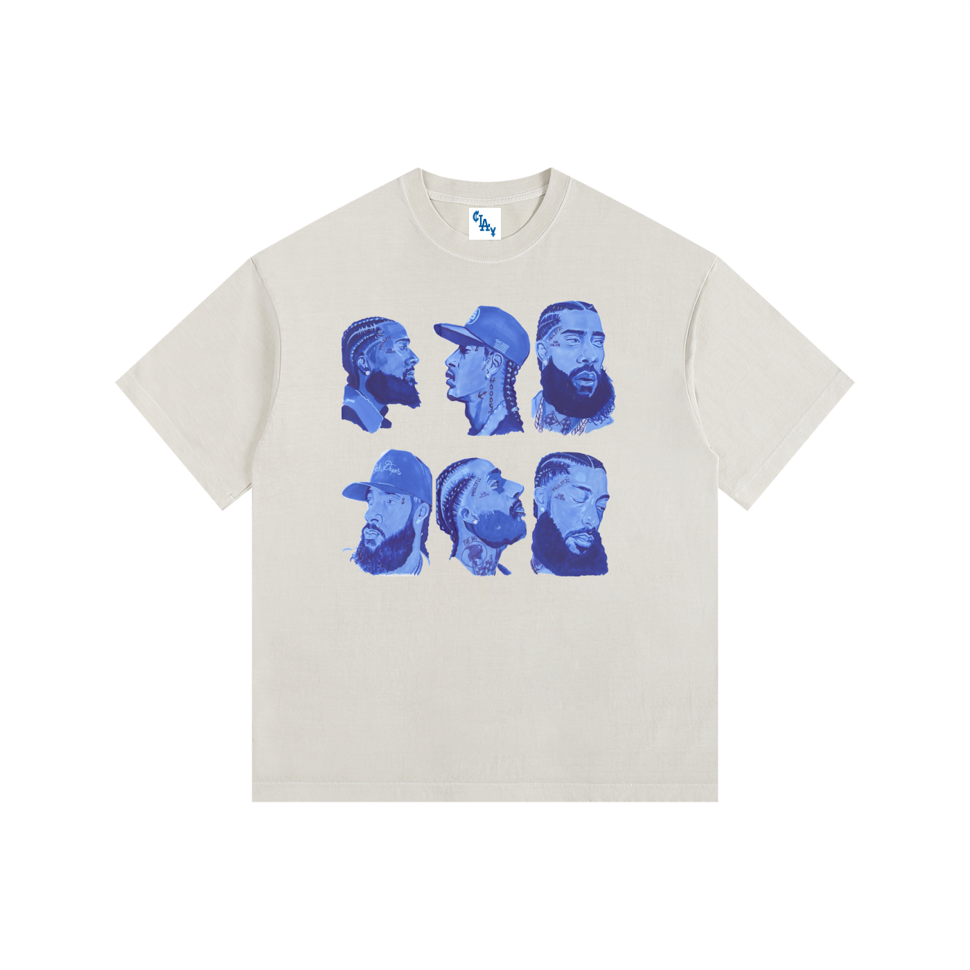 OG Nipsey Sketch T. Oversized Cotton T-Shirt